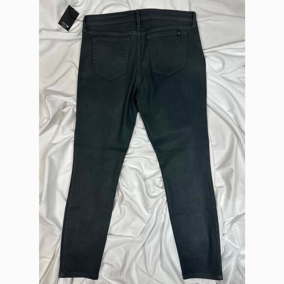 Joes Jeans Straight Leg Finished Cuffs Logo Back Pocket Black 31 - Picture 12 of 14